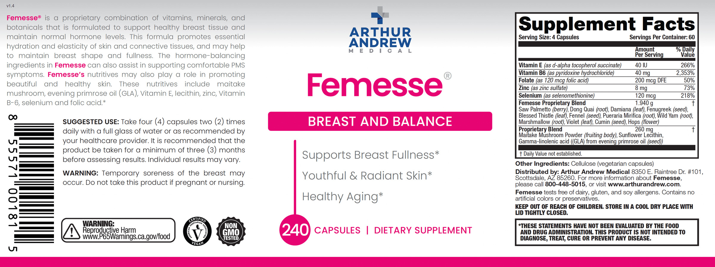 Femesse 240 - label
